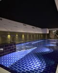 Swimming pool at Steel House, luxury hostel in Copenhagen