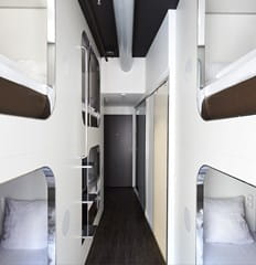 6-sengs værelse med kabineopdelte sovepladser